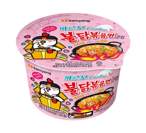 삼양식품 큰컵 까르보 불닭볶음면 105g 16개입 1박스