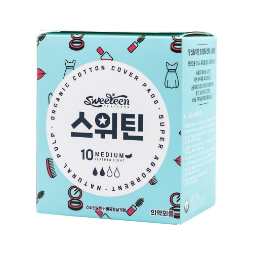 스위틴 오가닉 100% 순수순면 생리대 중형10개입