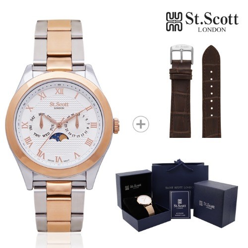 [St.Scott] 문페이즈 워치, ST5010M-CB
