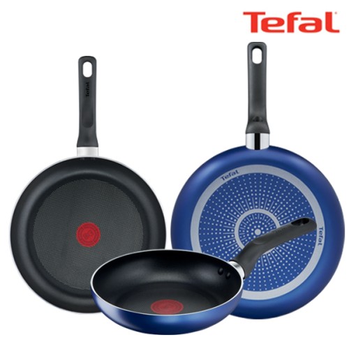 테팔 팬&냄비 PTFE 미드나잇 블루 3종세트 (프라이팬 20cm + 26cm + 28cm)