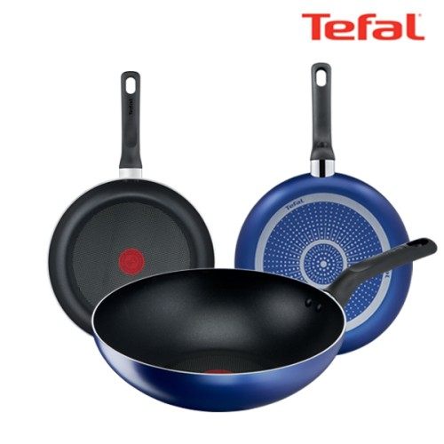 테팔 팬&냄비 PTFE 미드나잇 블루 3종세트 (프라이팬 20cm + 24cm + 볶음팬 28cm)