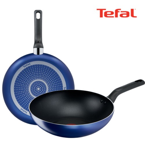 테팔 팬&냄비 PTFE 미드나잇 블루 2종세트 (프라이팬 28cm + 볶음팬 28cm)