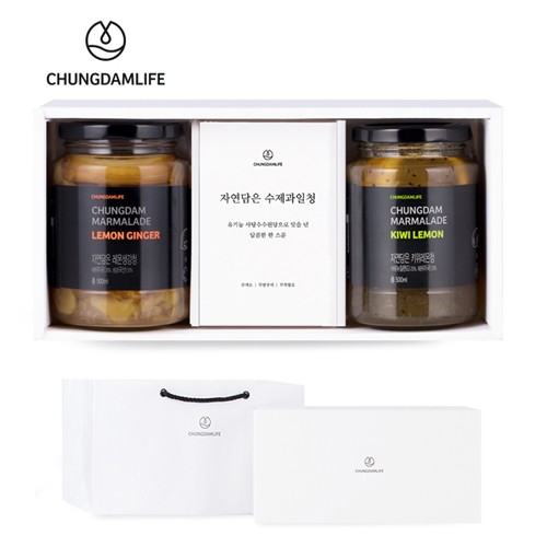 [청담라이프] 청담 자연담은 과일청 2종 선물세트