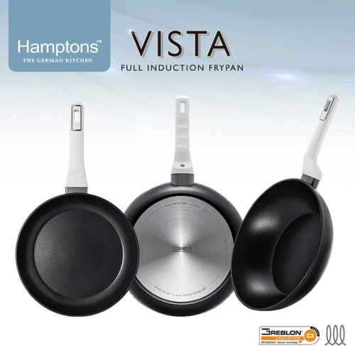 [Hamptons] 햄튼 비스타 풀인덕션 C3코팅 후라이팬 3종 세트-D타입(F26+F28+W28cm) HT-VST-6F8F8W