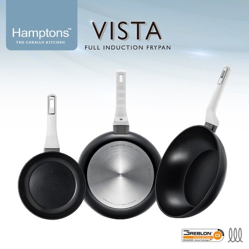 [Hamptons] 햄튼 비스타 풀인덕션 C3코팅 후라이팬 3종 세트-B타입(F20+F26+W28cm) HT-VST-2F6F8W