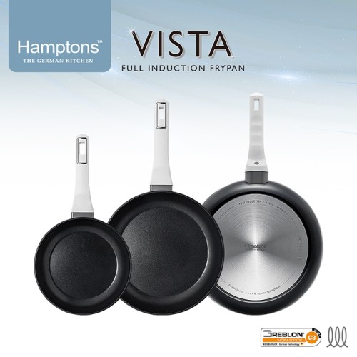 [Hamptons] 햄튼 비스타 풀인덕션 C3코팅 후라이팬 3종 세트-A타입(F20+F26+F28cm) HT-VST-2F6F8F