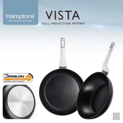 [Hamptons] 햄튼 비스타 풀인덕션 C3코팅 후라이팬 2종 세트-E타입(F28+W28cm) HT-VST-8F8W