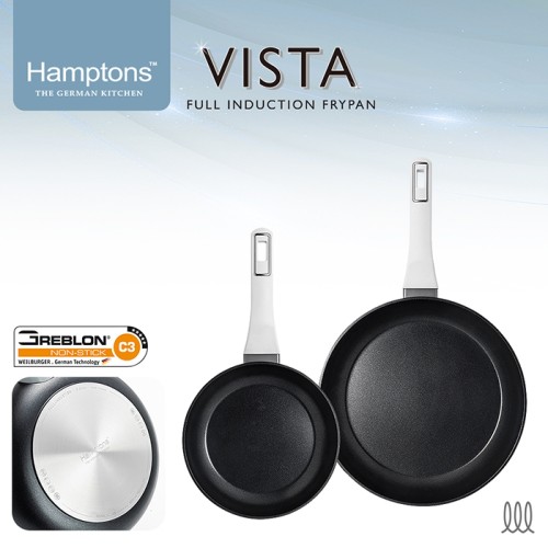 [Hamptons] 햄튼 비스타 풀인덕션 C3코팅 후라이팬 2종 세트-B타입(F20+F28cm) HT-VST-2F8F
