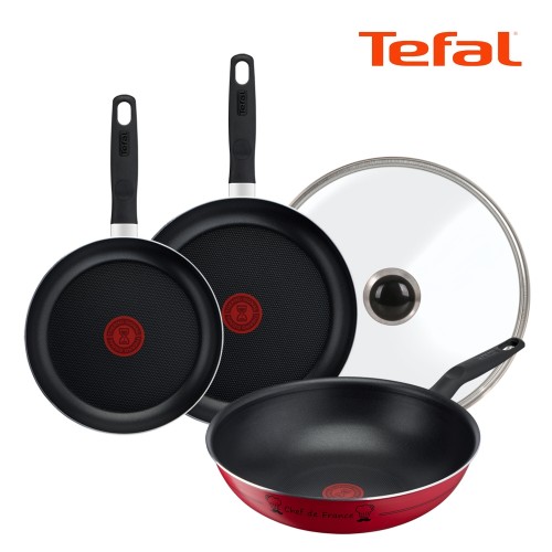 [Tefal] 테팔 밸리드쿡 프라이팬 24cm+28cm+궁중팬28cm+유리뚜껑