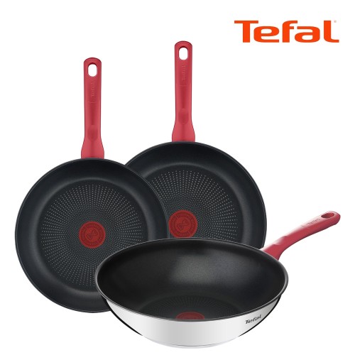 [Tefal] 테팔 에디션 레드 인덕션 프라이팬  26cm+28cm+궁중팬 28cm
