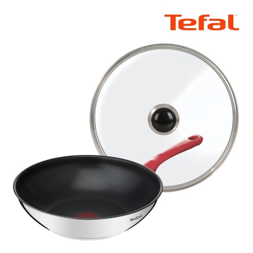 [Tefal] 테팔 에디션 레드 인덕션 궁중팬 28cm+유리뚜껑
