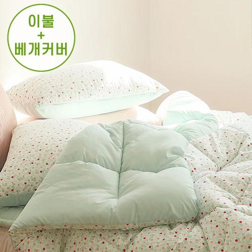[쉐모아] 멘델스존 세미마이크로 차렵이불(Q) 2종세트(이불1P,베개커버2P)