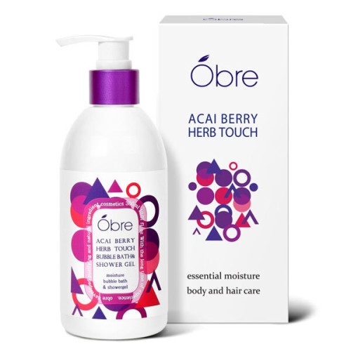 [오일리아] 오브레 아사이베리 허브터치 바블바스&샤워젤 300ml, OSD01