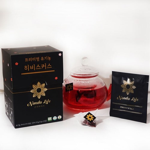 [난다라이프] 해썹 프리미엄 유기농 히비스커스차 1.5g x 25개입(각 티백 개별 포장)