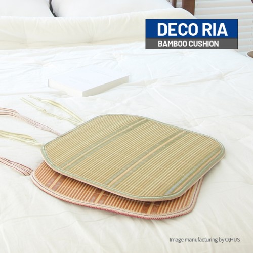 [DECO RIA] 데코리아 라운드 쿠션 대나무 1인용 방석 45x42cm