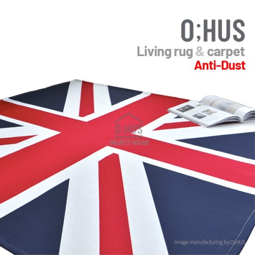 [O;HUS] 오후스 올 뉴 디지털 프린팅 영국기 안티더스트 러그 카페트 150x200CM