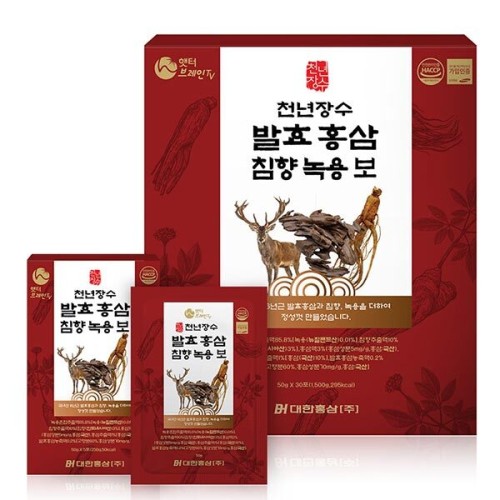 [대한홍삼] 천년장수 발효홍삼 침향녹용보 50ml x 30포