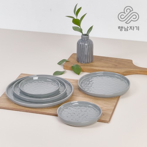[행남자기] 도자기 식기 접시 세트 5종(묵운), HNFX-5G