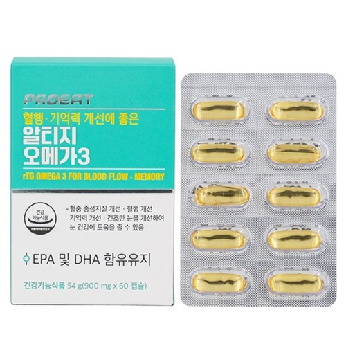 [프로잇] 혈행 기억력에 좋은 알티지오메가3 900mg x 60캡슐