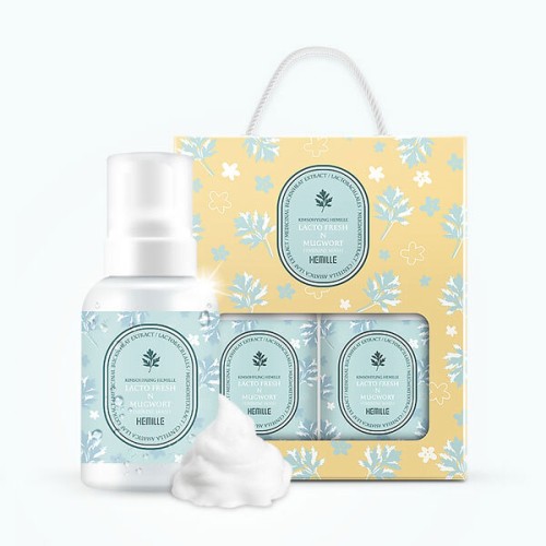김소형 헤밀레 락토프레쉬 앤 쑥 여성청결제 280ml x 2EA(자체손잡이케이스)