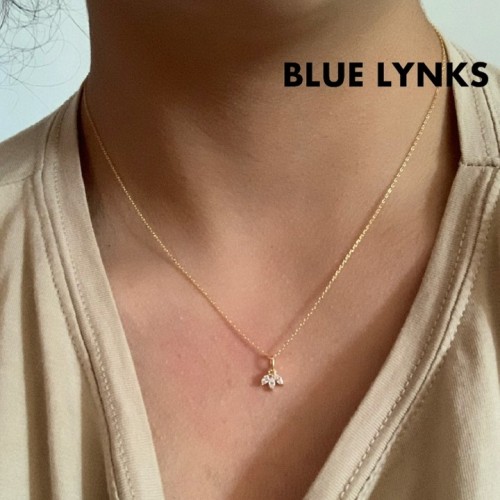 [블루링스] TAG 실버 S925 쓰리 큐빅 목걸이 BLM-TAG01