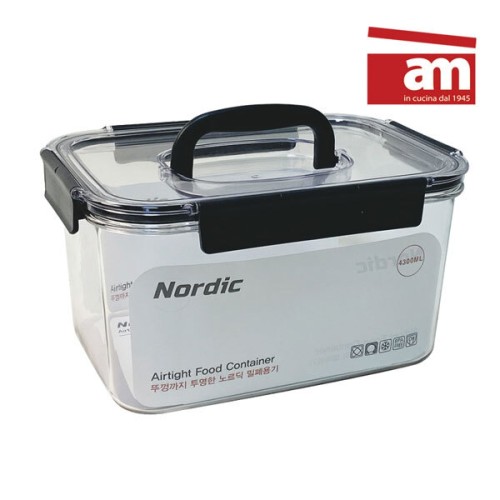 [am] 이태리 노르딕 사각 밀폐용기 4300ml, NM-4300
