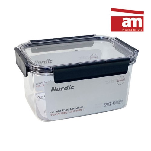 [am] 이태리 노르딕 사각 밀폐용기 2600ml, NM-2600