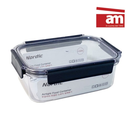 [am] 이태리 노르딕 사각 밀폐용기 1700ml, NM-1700