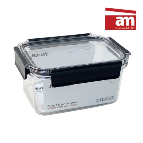 [am] 이태리 노르딕 사각 밀폐용기 1300ml, NM-1300