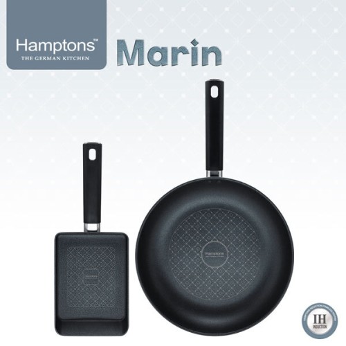 [Hamptons] 햄튼 마린(Marin) 인덕션 후라이팬 2종 C세트, HTMR-18SF8F