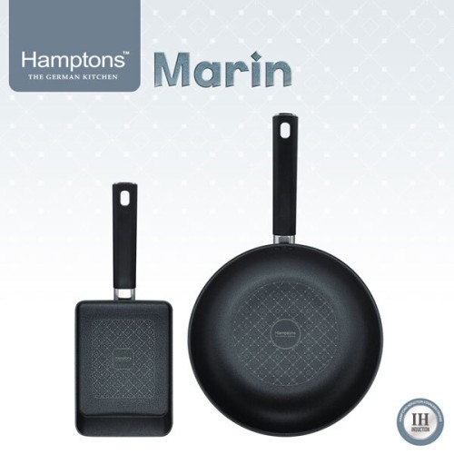 [Hamptons] 햄튼 마린(Marin) 인덕션 후라이팬 2종 B세트, HTMR-18SF6F