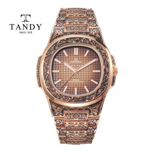 [TANDY] 탠디시계 인그레이빙 라인 T-6295 ROSE-BROWN