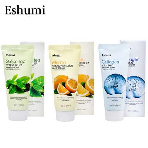 [Eshumi] 애슈미 핸드크림100ml x 10개(녹차3개,비타민4개,콜라겐3개)