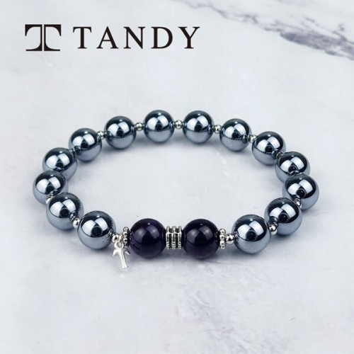 [TANDY] 탠디 테라헤르츠 자수정팔찌 남성용 TH825