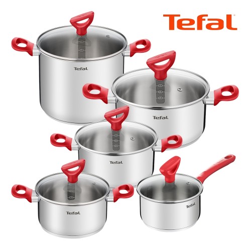 [Tefal] 테팔 에디션 레드 인덕션냄비 편수16cm+양수18cm+양수20cm+양수24cm+곰솥22cm