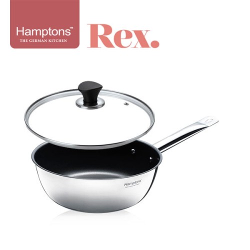 [Hamptons] 독일 햄튼 렉스 스텐 인덕션 코팅 셰프팬 24CM+유리뚜껑, HTRF-4W4G