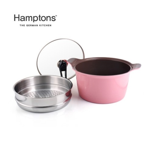 [Hamptons] 독일 햄튼 애슐리 28cm세라믹 2단찜기3P세트, HTP-AS28P