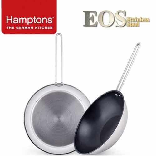 [Hamptons] 독일 햄튼 EOS 스텐 인덕션 코팅 후라이팬 2종세트 D(26후라이팬,28궁중팬), HTEF-6F8W