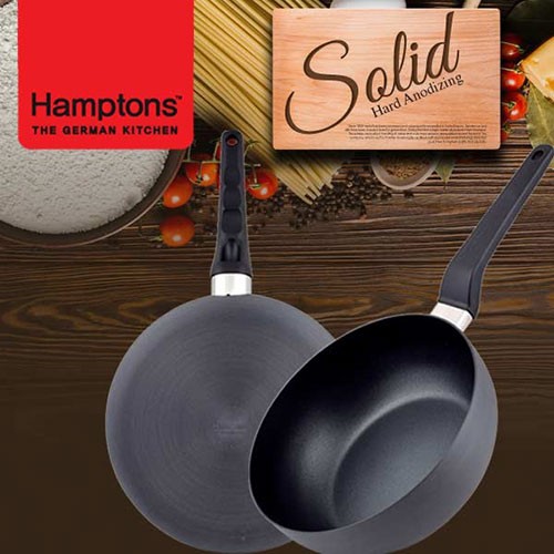[Hamptons] 독일 햄튼 솔리드 하드아노다이징 후라이팬2종세트 D(28후라이팬,28궁중팬), HHA-28F28W