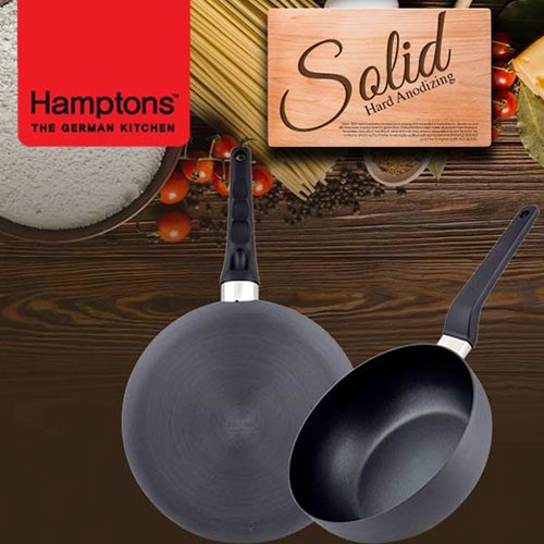 [Hamptons] 독일 햄튼 솔리드 하드아노다이징 후라이팬2종세트 C(28후라이팬,24궁중팬), HHA-28F24W