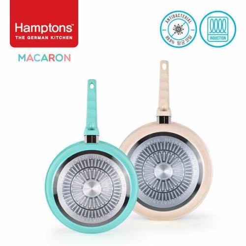 [Hamptons] 햄튼 99.9% 항균 마카롱 인덕션 후라이팬 2종세트 C(26,28후라이팬), HTMC-26F28F