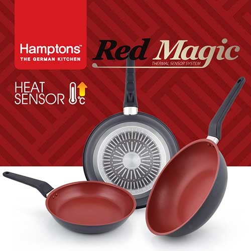 [Hamptons] 독일 햄튼 레드매직 인덕션 후라이팬 3종세트 C(24,28후라이팬,28궁중팬), HTR-4F8F8W