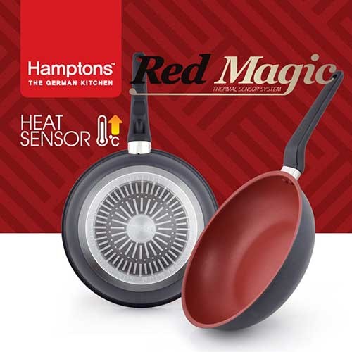 [Hamptons] 독일 햄튼 레드매직 인덕션 후라이팬2종세트 D(28후라이팬,28궁중팬), HTR-8F8W