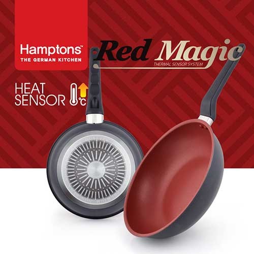 [Hamptons] 독일 햄튼 레드매직 인덕션 후라이팬2종세트 C(24후라이팬,28궁중팬), HTR-4F8W