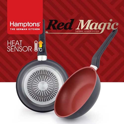 [Hamptons] 독일 햄튼 레드매직 인덕션 후라이팬2종세트 B(24후라이팬,24궁중팬), HTR-4F4W