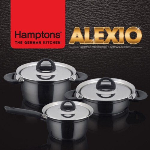 [Hamptons] 독일 햄튼 알렉시오 인덕션 냄비 3종세트 F(16편수,20양수,20전골), HALX-6S2P20C