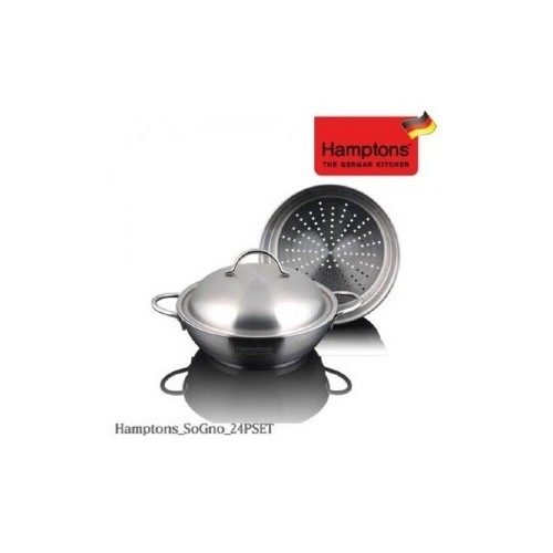 [Hamptons] 독일 햄튼 소노 인덕션 냄비 24cm궁중전골+찜기세트(3P), HTS-24C/24ST