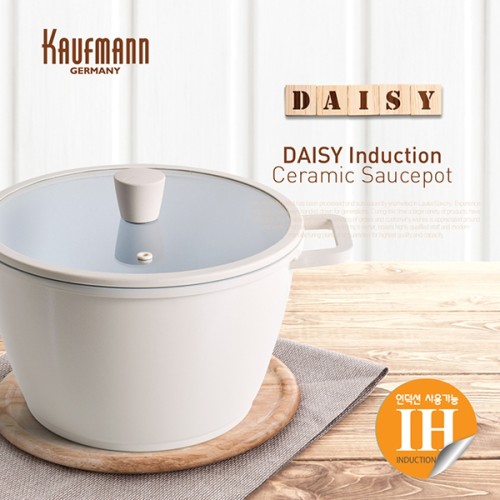 [카우프만] 데이지 인덕션 24cm 양수냄비(곰솥), KDIC-24P