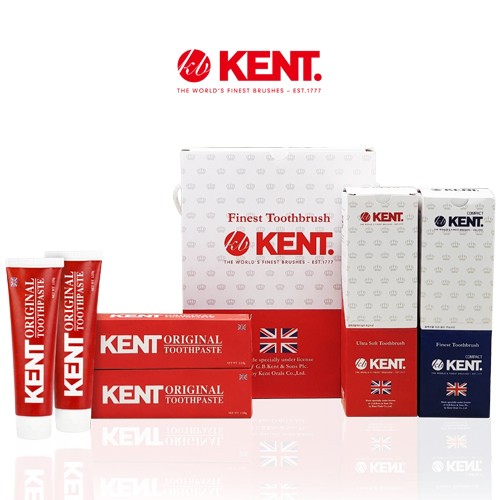 [KENT] 켄트 초극세모 칫솔 베스트세트 4호 -sk04(클래식칫솔 6p+컴팩트 칫솔 6p + 켄트치약 2p)