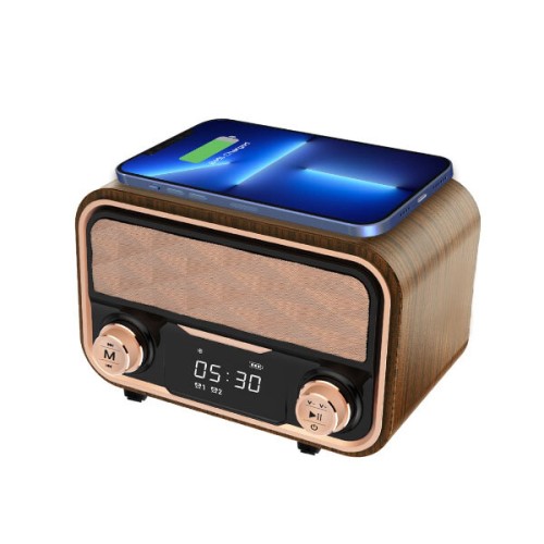 엑스트라 고속 무선충전 겸용 탁상시계 스피커, WCP-230